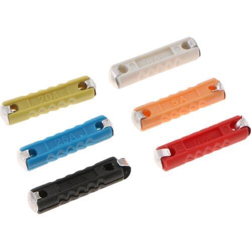 50 Pack Euro Continental Torpedo Type Car Fuses 5A-30A For Classic Old Cars