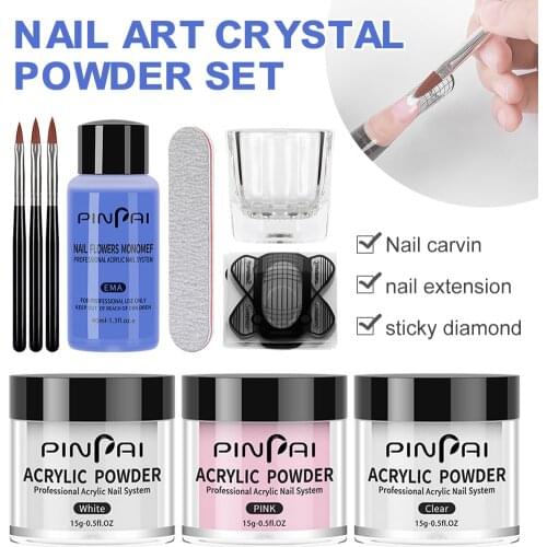 Nail Acrylic Powder And Liquid Monomer Set Strong Adhesion Manicure Tool For Nail Extension Carving Adhesive Gel Nail Art Set