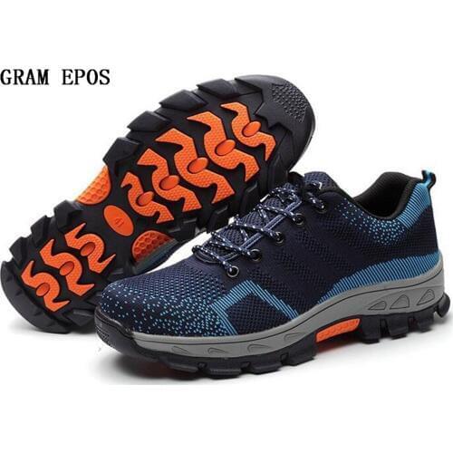 GRAM EPOS New 2019 Men Boots Work Safety Shoes Steel Toe Cap Anti-Smashing Puncture Proof Durable Breathable Protective Footwear