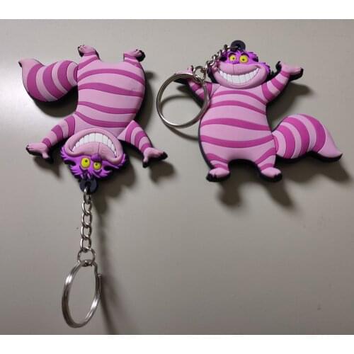 Poecilia Classic Alices Adventure In Wonderland Cheshire Fairy Tale Magnetic Force Stiker Key Chain Pendant Figure Toys