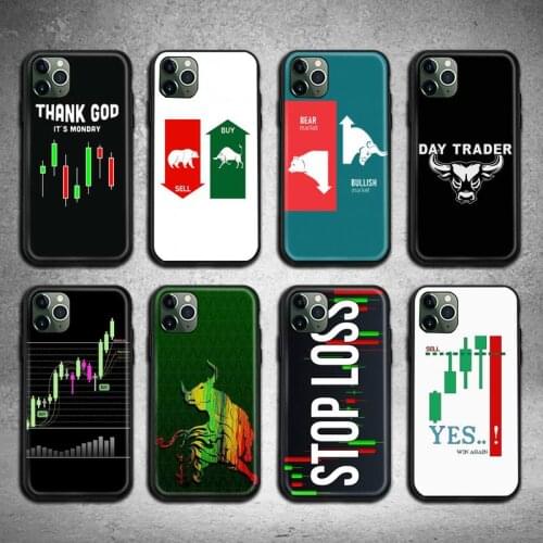 Trade Investment Forex Stock market Phone Case For iphone 12 11 Pro Max Mini XS Max 8 7 6 6S Plus X 5S SE 2020 XR cover