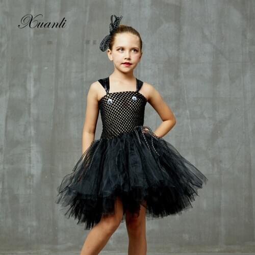 Children christmas dress Girls Tutu Dress and headband set Halloween Cosplay Witch Costume for Kids Birthday Party Dress