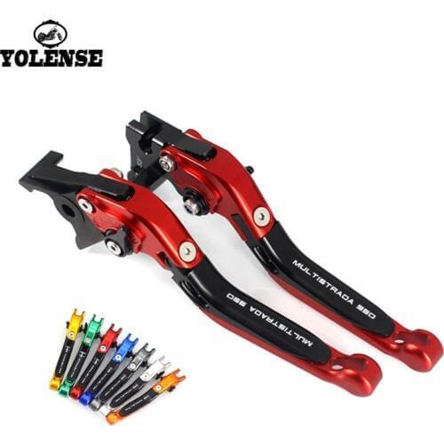 For DUCATI 950 MULTISTRADA 2017 Motorcycle Accessories Folding Extendable Brake Clutch Levers LOGO MULTISTRADA 950