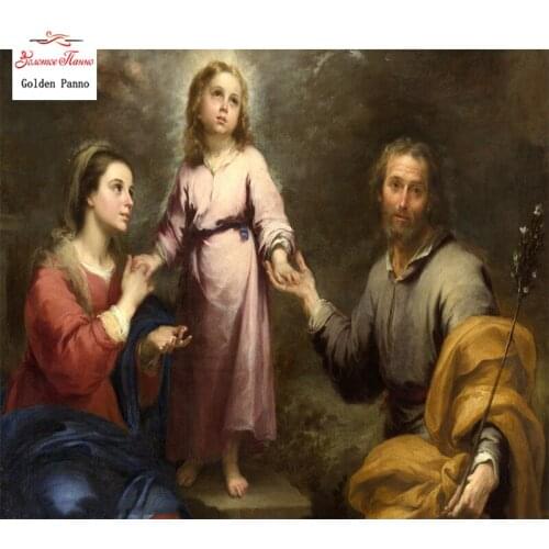 Golden Panno,5D Diy diamond painting full square Diamond embroidery angel religion painting mosaic pictures of rhinestones