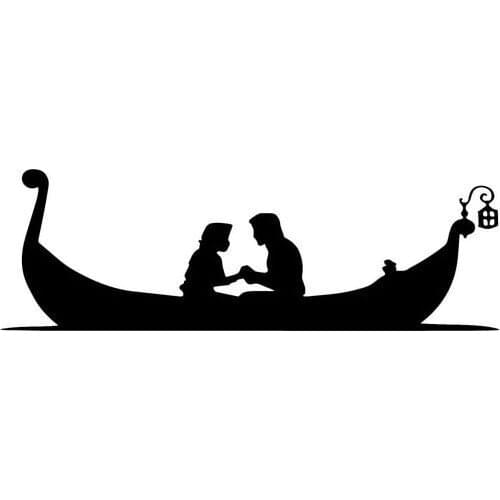 Lovers On Boat Home Decor Car Truck Window Decal Sticker Warm And Romantic Decor Decals