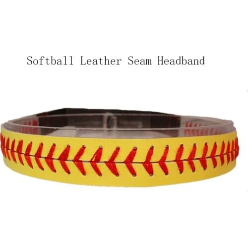 Leather Softball Seam Headband Fast Free Shipping! Bulk Pricing Wholesale