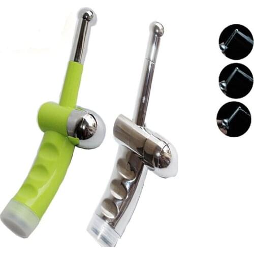 Seven-hole Anal Vagina Cleaning Faucet,Shower Head Water Nozzle Enema Unisex Anal Sex Toys,silver/Green Anal Plug