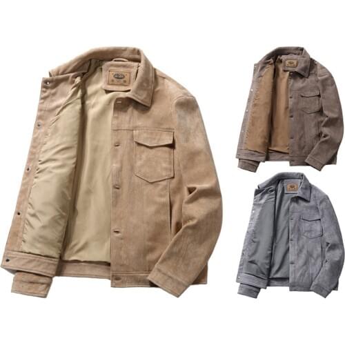 Spring Autumn Jacket Mens Handsome Trendy Tooling Jacket Japanese Retro Solid Color Casual Jacket Men Bomber Jacket Clothing