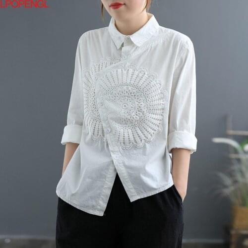 LPOPENGL Women's Shirts With Embroidery