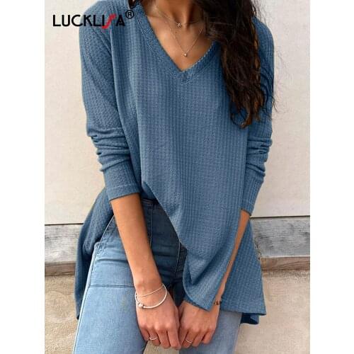 LUCKLISA Womens Long Shirts