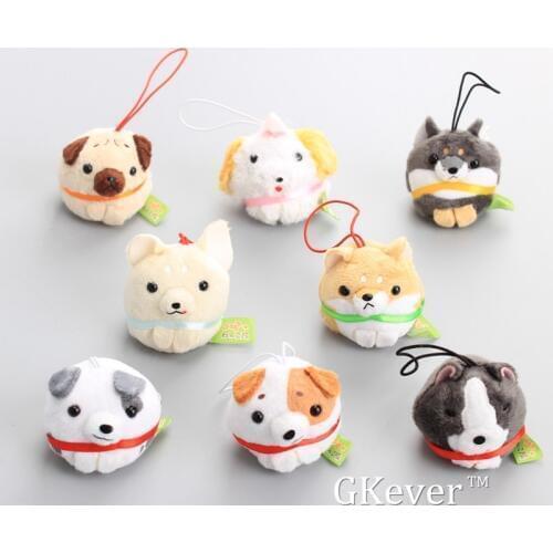 Lovely Dogs 8 pcs/set Shiba Inu Dogs Toy Loyal Pet Kawaii Puppy Plush Pendant Dolls Kids Mini Soft Dolls