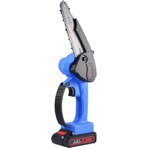 24V Pruning Mini Electric Chainsaw 6 Inch Cordless Chainsaw Landscape Carpenter Woodworking Garden Logging Tools With Batterys