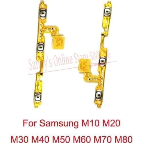 Power Volume Side Button Key Flex Cable For Samsung M10 M20 M30 M40 M50 M60 M70 M80 Power Switch Key Volume Bottons Flex Cable