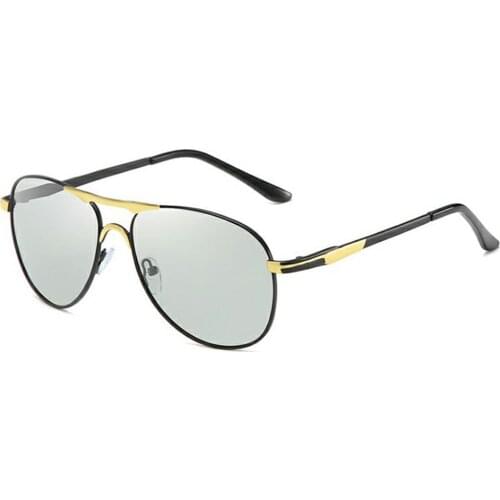 Photochromic Sunglasses Men Polarized Driving Pilot Chameleon Vintage Sun Glasses Women Male Change Color Day Night Vision UV400