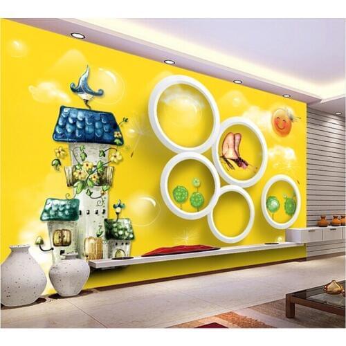 The custom papel de parede,The wall of the circle of the dream castle,living room sofa TV wall children bedroom wall paper