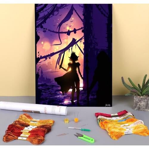 Scenery To Arms! Printed 11CT Cross-Stitch Set Embroidery DMC Threads Handiwork Painting Needlework Knitting For Jewelry