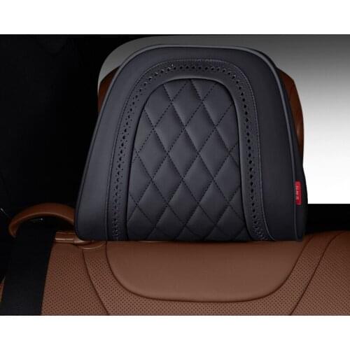 Napa leather Car Seat Rest Cushion Headrest Car Neck Pillows For BMW X1 X3 X5 E46 E39 headrest car accessories
