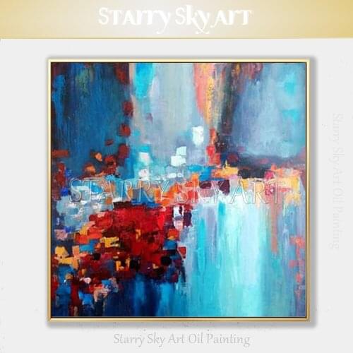 Rich Colors Abstract Oil Painting Pure Hand-painted High Quality Modern Abstract Oil Painting Fine Art Abstract Knife Painting