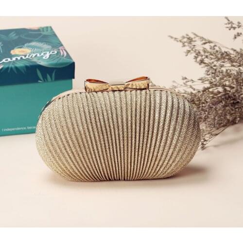 2021 luxury bag women bag evening bag hand Bags for Womens bags Shoulder bag golden Clutch weding bridal metal bow Noble purse