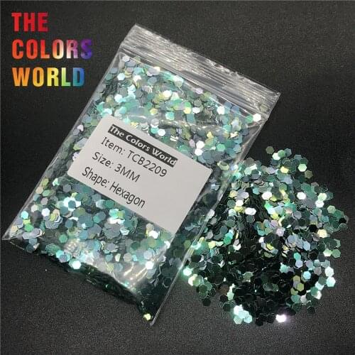 TCB2209 Hexagon Shape Metallic Luster Colorful Series Nails Glitter Nail Art Decoration Makeup Face Glitter Henna Handwork DIY