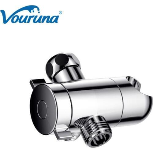 3 Way Shower Diverter Valve Mount G1/2 Universal Handheld Shower Arm Diverter Splitter with Shower Head Holder