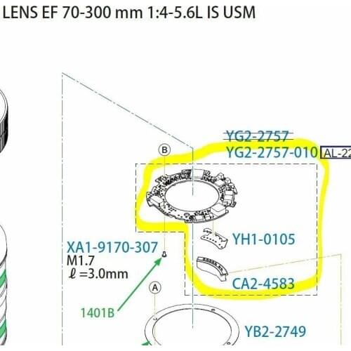 Repair Parts Lens Main PCB board Part YG2-2757-010 For Canon EF 70-300mm F/4.0-5.6 L IS USM
