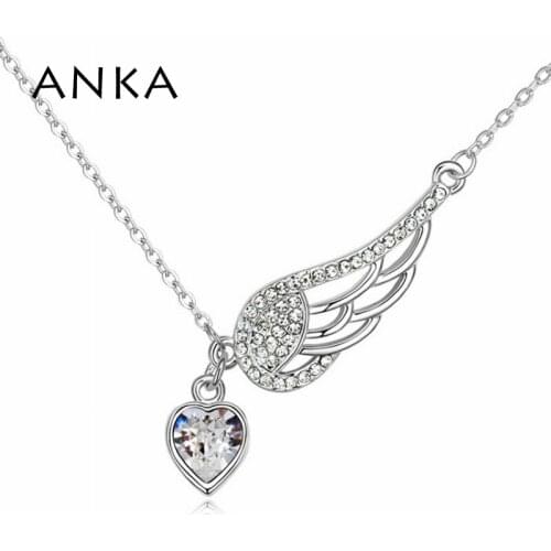 ANKA new wing and heart crystal Pendant necklace women trendy necklaces jewelry main stone Crystals from Austria #103396