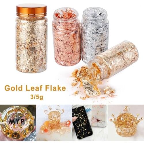Gold Leaf Flake Resin Mold Fillings Art Decoration Gold Foil Filling Materials Gilding Decor Jewelry Making Tool DIY Crafts