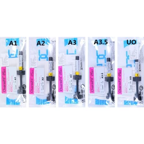 1PIECE Dentkist Universal Dental Composite Light Cure Resin Filling Material A1 A2 A3 A3.5 Resin Foam Pad Tool