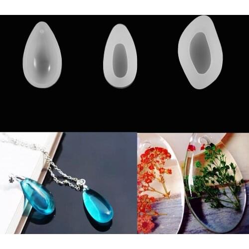 1pcs Clear Silicone Molds Water Drop Pendants Silicone Mold Jewelry Making Necklace Pendant Ring Pendant Casting Mould Craft