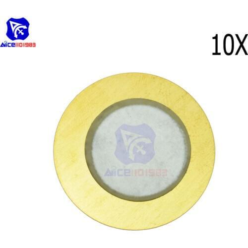 Diymore 10PCS/Lot 12mm Piezo Sounder Sensor Trigger Drum Disc Copper