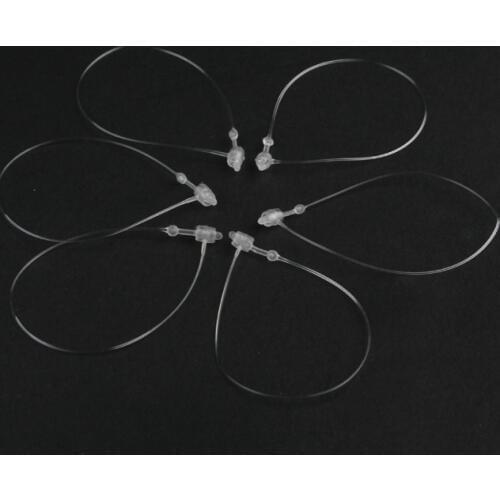 1000PCS Black /transparent clothing / bag plastic pin/Hand string snap fastener/Tag rope/Universal and convenient hanging rope