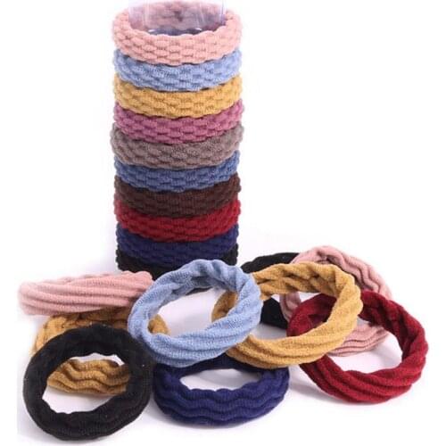 20pcs Elastic Hair Bands Scrunchie Headband Hair Tie No Crease Seamless Stretchy Hair Band Ponytail Holder Hair Accessories