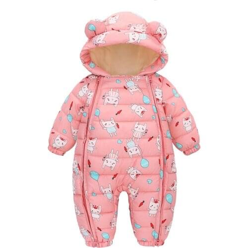 2021 Baby Boy Girl Clothes Autumn Winter Cute BABY Girls Rompers Newborn Hoodded Fleece Romper for Baby Outfits Infant Jumpsuit