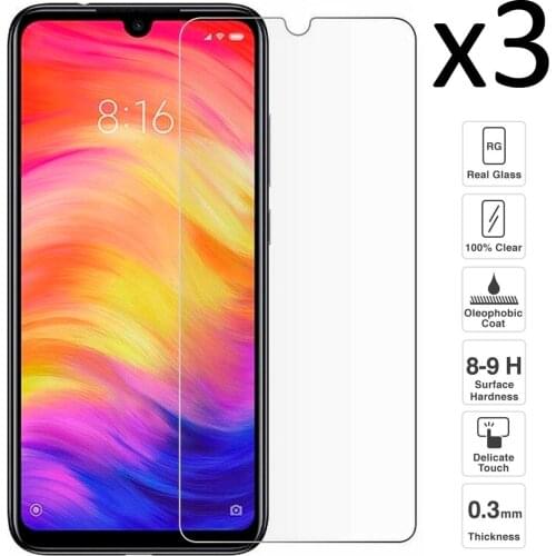 [3 PCs] Xiaomi Redmi Note 7 / Note 7 Pro, tempered glass screen Protector for Redmi Note 7 / Note 7 Pro, transparent