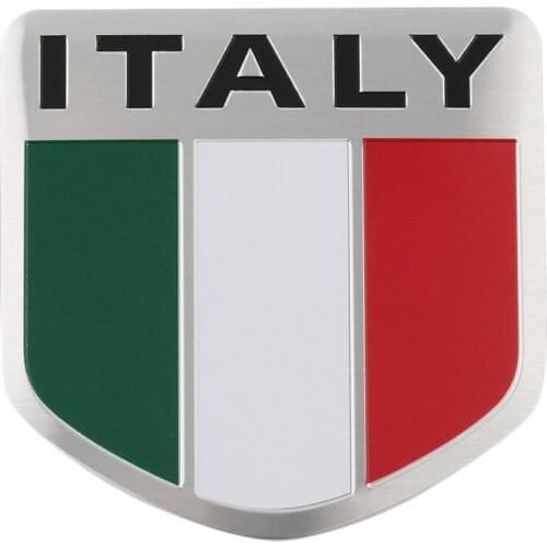 3D Aluminum Russia US ITALY Flag Pattern Stickers Decal Car Window Door Durable to Heat and Sunlight For Protection