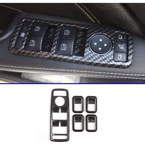 For Mercedes-Benz A B C E GLE GLA CLA GLK Class W176 W204 W212 W166 W218 Car Window Lift Switch Button Frame Trim 5pcs