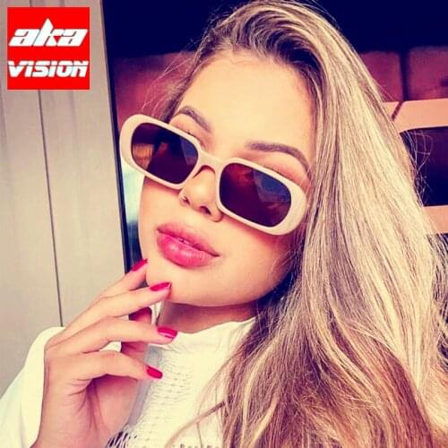 AKA VISION Small Sunglasses Women Vintage Luxury Designer Eyeglasses For Women/Men Oval Gasses Vintage Lentes De Sol Mujer UV400