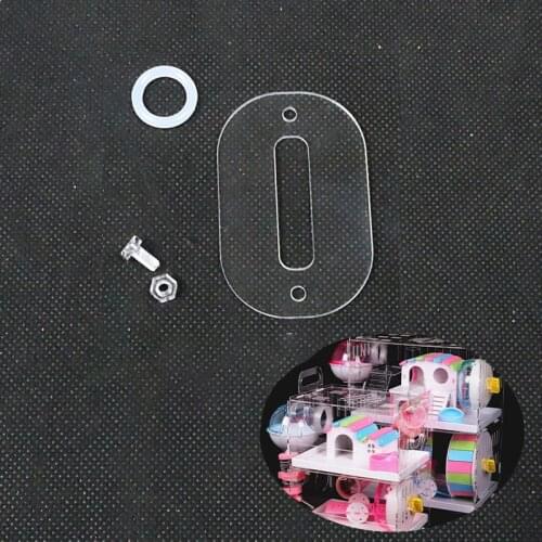 Acrylic Hamster Cage Assembly Accessories, Rubber Ring, Water Bottle Running wheel Fixing Piece, Screw Nut