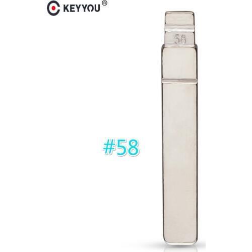 KEYYOU NO.58 Car Remote Key Blade For Citroen peugeot Flip Folding Key Blank Without Groove Replacement