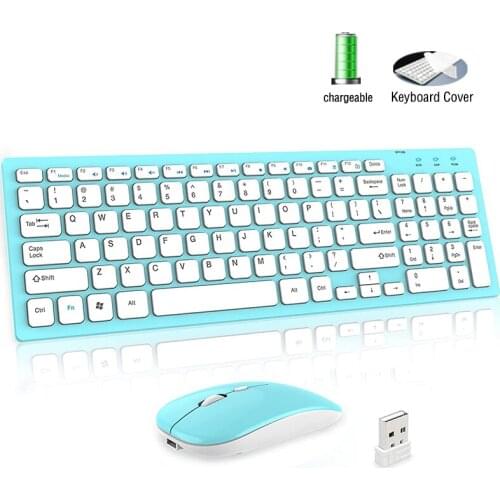 Wireless Keyboard 2.4GHz Ultra Thin Compact Portable Small Wireless Keyboard For Laptop Computer Desktop PC