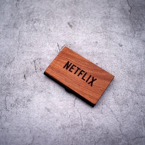 Wood Rosewood Business card Holder Pocket Stainless Steel & Metal Business Card Holder Case ID Credit Wallet Silver