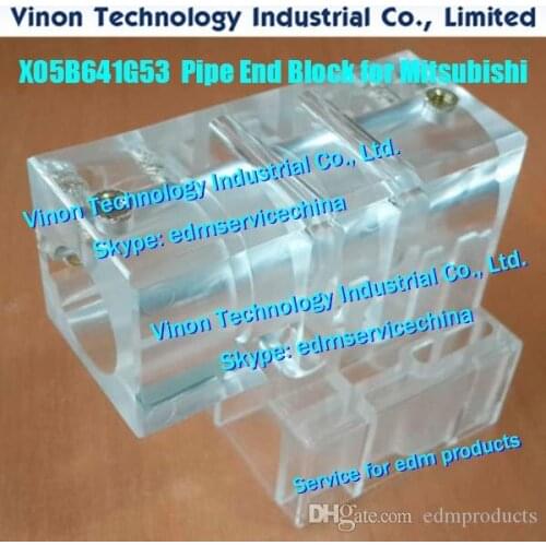 DGV7600 edm PIPE END BLOCK for Mitsubishi MV1200S,MV2400S machines DGV76A, X05B641G53, X05-B641-G53 EDM END BLOCK for MV series