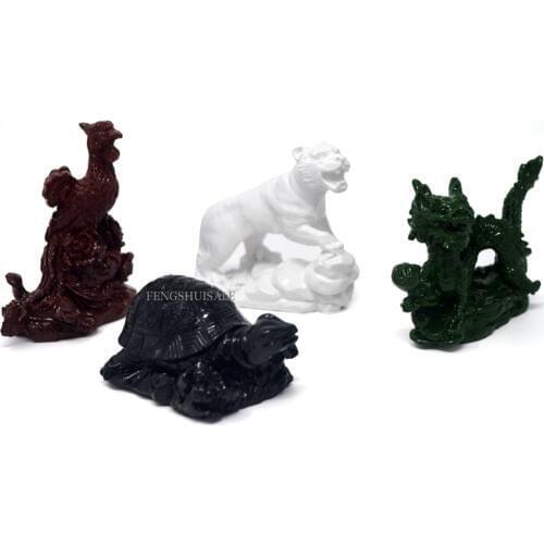 Feng Shui Four Celestial Animals Dragon Phoenix Turtle Tiger Statue SKU:D1010-1