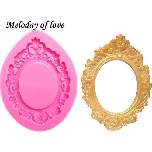 Retro Fashion Frame shape for Cake decorating tools Chocolate Mold for the Kitchen Baking DIY fondant silicone mold T0611