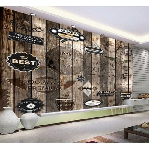The retro retro board signs the bar cafe cafe casual bar KTV sitting room wallpaper wallpaper mural