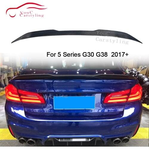 G30 Carbon Fiber Rear Spoiler Wing for BMW 5 Series G30 4-door Sedan 2017 + Trunk Tail Boot Lip