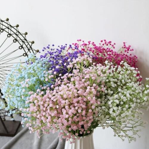 1pc Gypsophila Fake Flower Bouquet Plastic Simulation Flowers for Home Party Decoration Wedding Holding Flowers