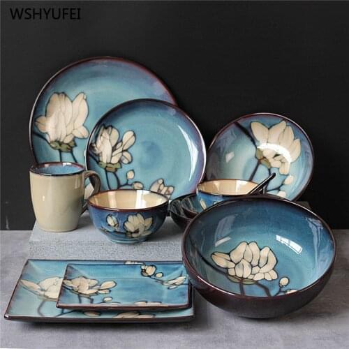 Ceramic dinner plate service dish cake dish western steak steak disc salad bowl kitchen board wedding kitchen supplies beautiful