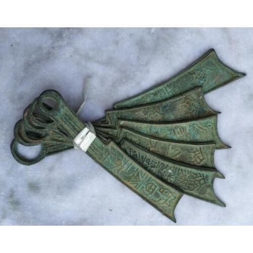 Collection of Chinese bronze sculpture knife money free shipping